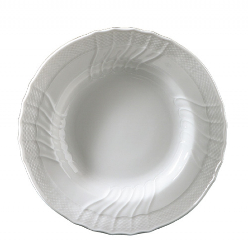 Vecchio Ginori White Rim Soup Plate - 9.5